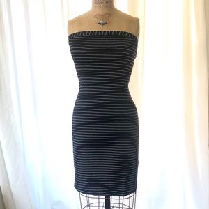 Black & white stripped mini dress & Red mini dress